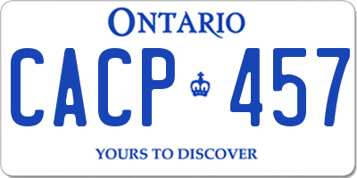 ON license plate CACP457