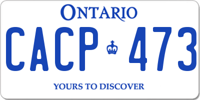 ON license plate CACP473