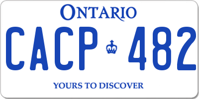 ON license plate CACP482