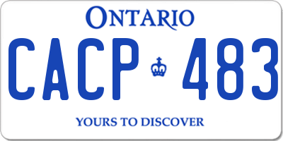 ON license plate CACP483