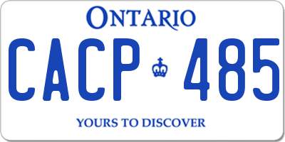 ON license plate CACP485