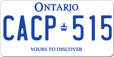 ON license plate CACP515