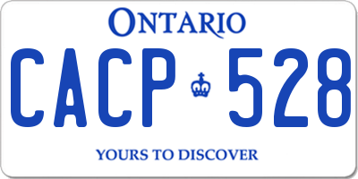 ON license plate CACP528