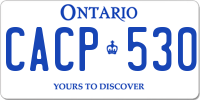 ON license plate CACP530