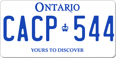 ON license plate CACP544