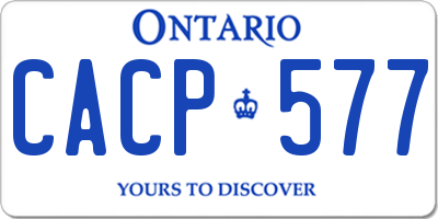 ON license plate CACP577