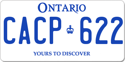 ON license plate CACP622