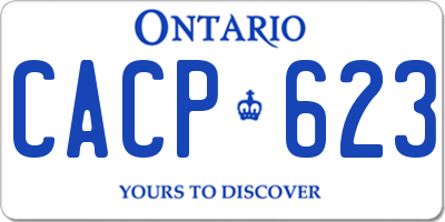 ON license plate CACP623