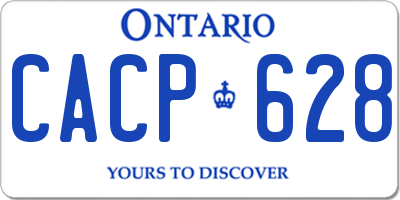 ON license plate CACP628