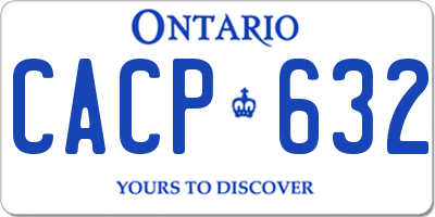 ON license plate CACP632