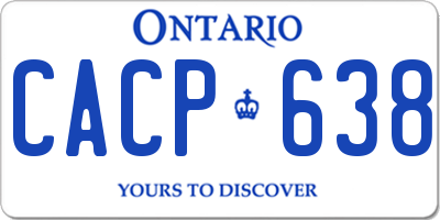 ON license plate CACP638