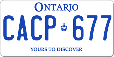 ON license plate CACP677