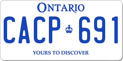 ON license plate CACP691