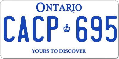 ON license plate CACP695