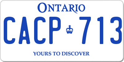 ON license plate CACP713