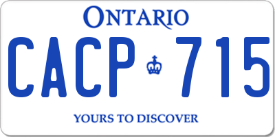 ON license plate CACP715