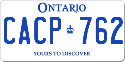 ON license plate CACP762