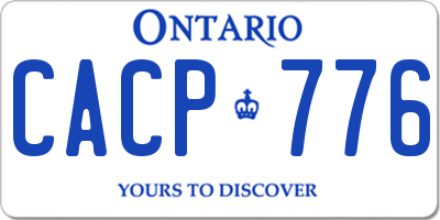 ON license plate CACP776