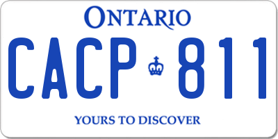 ON license plate CACP811