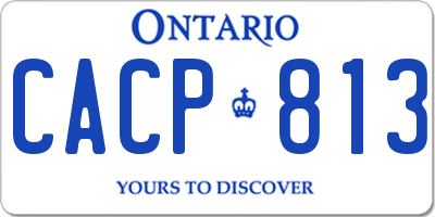 ON license plate CACP813