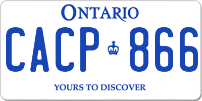 ON license plate CACP866