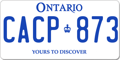 ON license plate CACP873