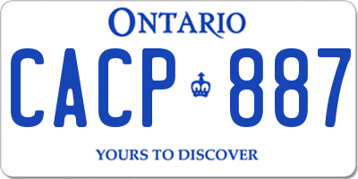 ON license plate CACP887