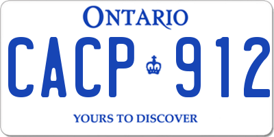 ON license plate CACP912