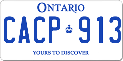 ON license plate CACP913