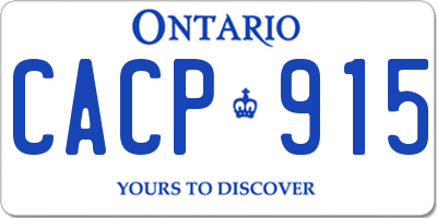 ON license plate CACP915