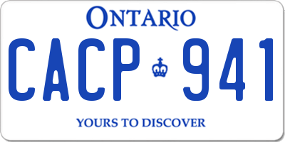 ON license plate CACP941