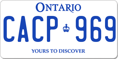 ON license plate CACP969