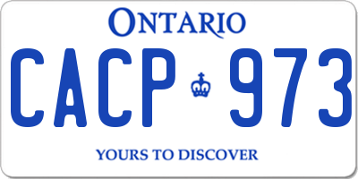 ON license plate CACP973