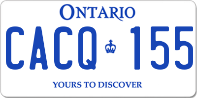 ON license plate CACQ155