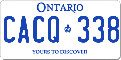 ON license plate CACQ338