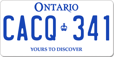 ON license plate CACQ341