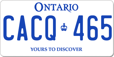 ON license plate CACQ465