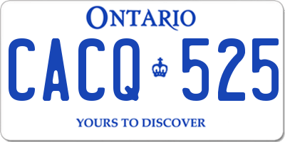 ON license plate CACQ525