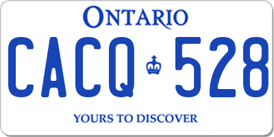 ON license plate CACQ528