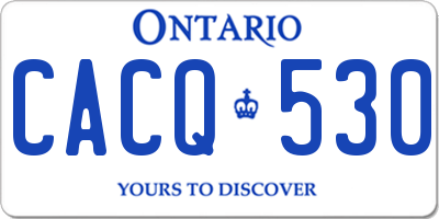 ON license plate CACQ530