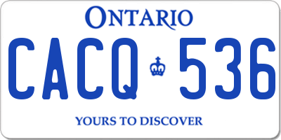 ON license plate CACQ536