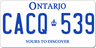 ON license plate CACQ539