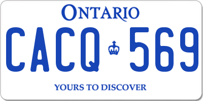 ON license plate CACQ569