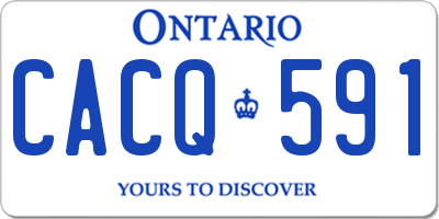 ON license plate CACQ591