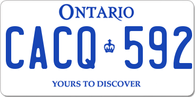 ON license plate CACQ592