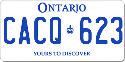 ON license plate CACQ623