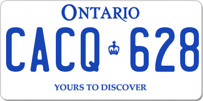 ON license plate CACQ628