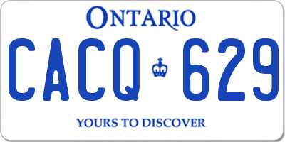 ON license plate CACQ629