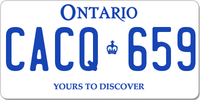 ON license plate CACQ659