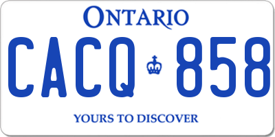 ON license plate CACQ858